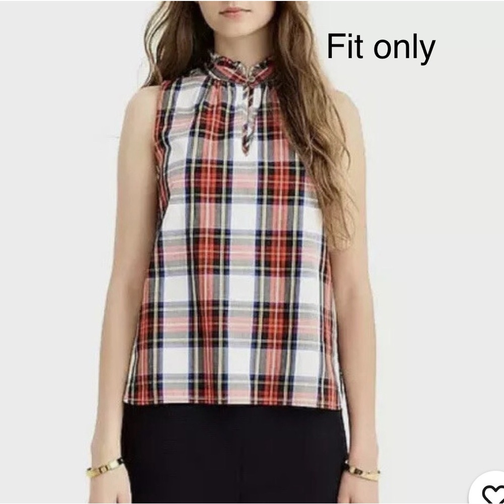 NWT JCrew Plaid sleeveless top - size 8